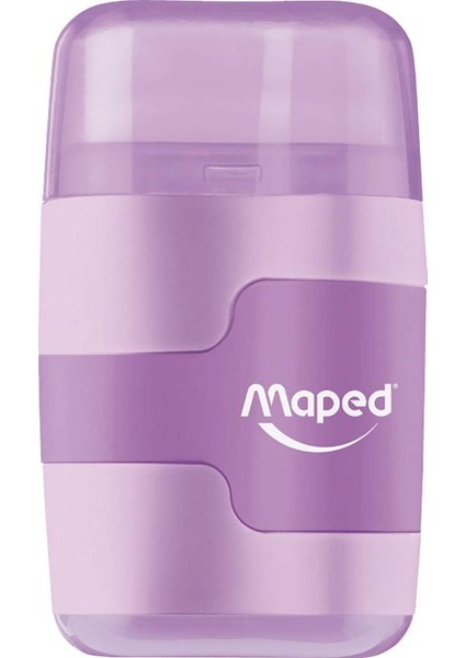 - Çift Delikli Pastel Renklerde Kalemtraş + Silgi Ikilisi