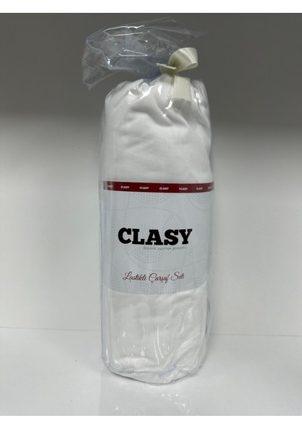 Ranforce Lastikli Çarşaf Seti Çift Kişilik Düz Beyaz