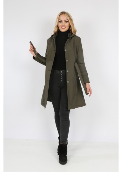 Kadın Haki Yeni Tred Trençkot Yağmurluk fiyatları