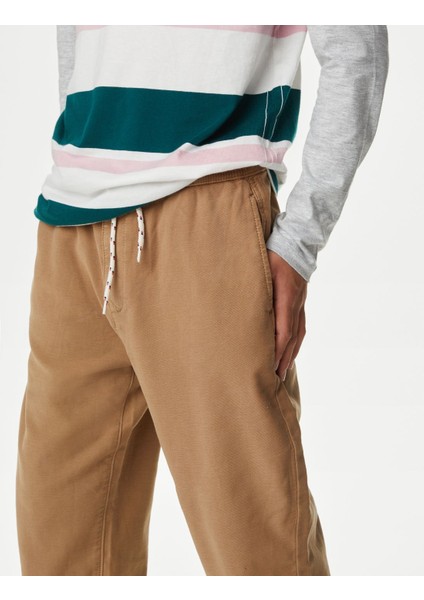 Relaxed Kesim Pamuklu Chino Pantolon (6-16 Yaş) fiyatları