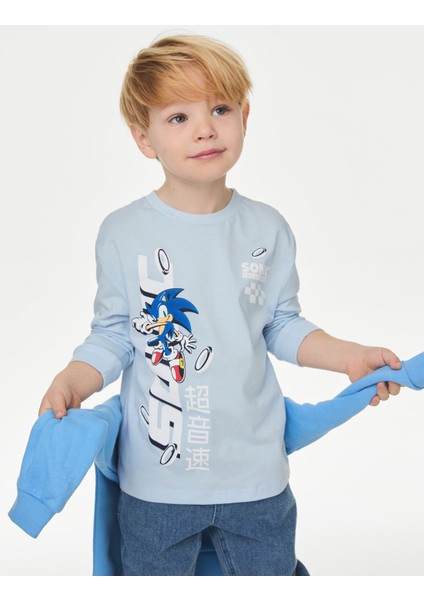 Uzun Kollu Sonic The Hedgehog™ T-Shirt