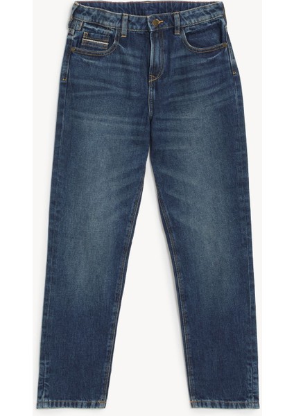 Saf Pamuklu Relaxed Fit Jean Pantolon