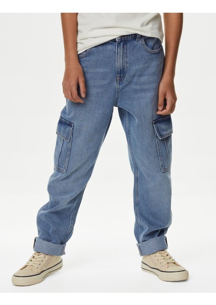 Relaxed Fit Kargo Jean Pantolon modelleri
