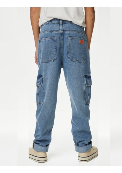 Relaxed Fit Kargo Jean Pantolon fırsatları