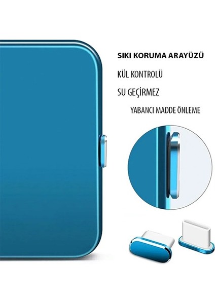 Apple iPhone 15 Type-C Anti Toz Şarj Tıpası - Şarj Girişi Anti Toz Önleyici