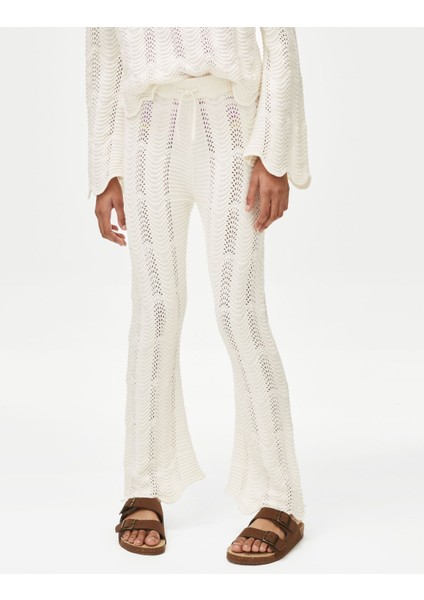 Yumuşak Dokulu Flared Fit Pantolon