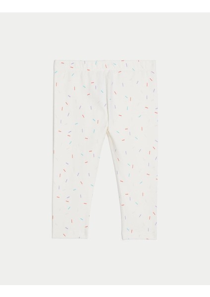 2'li Pamuklu Desenli Legging Tayt