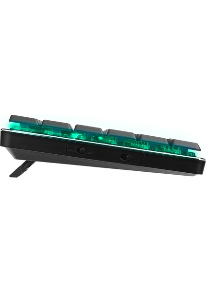 W-Granıte Siyah/gri Low Profile Blue Swıtch Q Rgb 2,4 Ghz+ Bt Mekanik Gaming Oyuncu Klavye