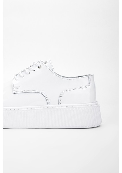 Adenerkek Beyaz Rugan Deri Sneakers & Spor Ayakkabı 352 20421 Erk Ayk Y24