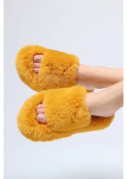 Kadın Hardal Ekstra Yumuşak Ev Terliği fiyatları