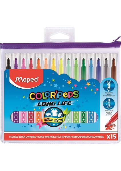 - Color’peps Long Life Keçeli Kalem 15’li