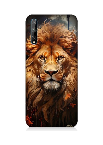 Huawei Y8P Uyumlu Yorgun Savaşçı Aslan Desenli Silikon Kılıf