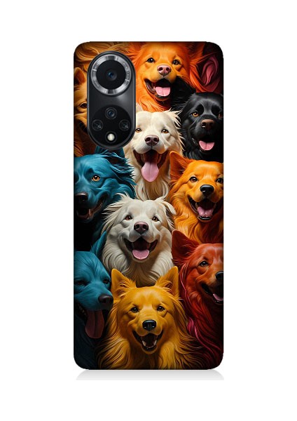 Huawei Nova 9 Uyumlu Sevimli Köpekler Desenli Silikon Kılıf