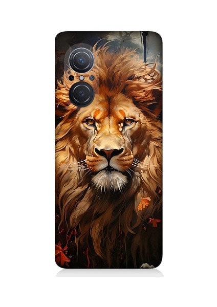 Huawei Nova 9 Se Uyumlu Yorgun Savaşçı Aslan Desenli Silikon Kılıf