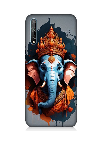 Huawei Y8P Uyumlu Ganesha Ganeşa Desenli Silikon Kılıf
