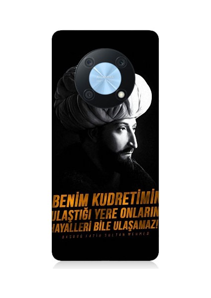 Huawei Nova Y90 Uyumlu Fatih Sultan Mehmet Han Desenli Silikon Kılıf