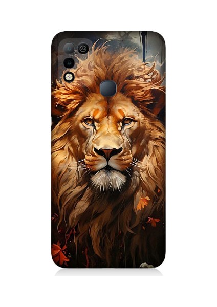 Infinix Hot 10 Play Uyumlu Yorgun Savaşçı Aslan Desenli Silikon Kılıf