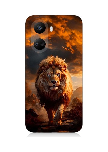 Huawei Nova 10 Se Uyumlu Yırtıcı Aslan Kral Desenli Silikon Kılıf