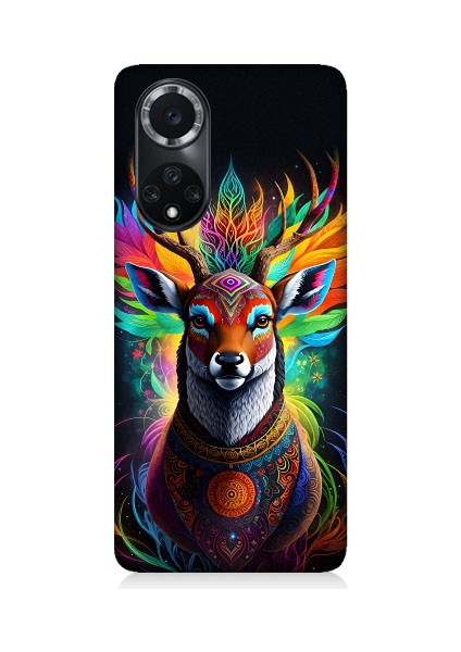 Huawei Nova 9 Uyumlu Mistik Ala Geyik Desenli Silikon Kılıf