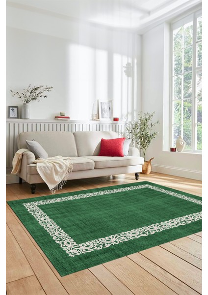 Dijital Baskılı Kaymaz Yıkanabilir Jüt-Hasır Desen Mutfak Yolluk Salon Halısı, Jüt-04-Yeşil, modelleri