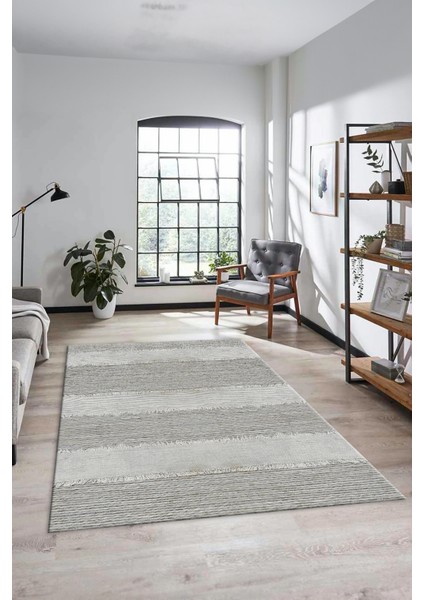 Jüt-Hasır Desenli Dijital Kaymaz Yıkanabilir Modern Yolluk Koridor Salon Halısı, Jüt-13-Gri,