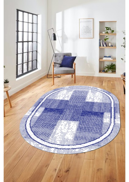 Jüt Desenli Dijital Kaymaz Yıkanabilir Oval Mutfak Yolluk Koridor Salon Halısı, O-Jüt-11-Mor, indirimleri