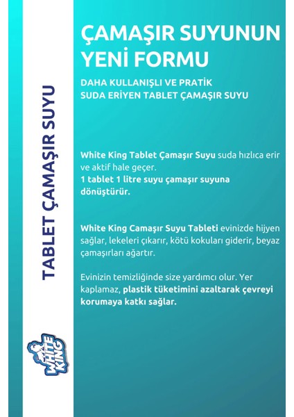 Çamaşır Suyu Tableti Hijyenik Ultra Konsantre 32 Tablet Kar Beyazı