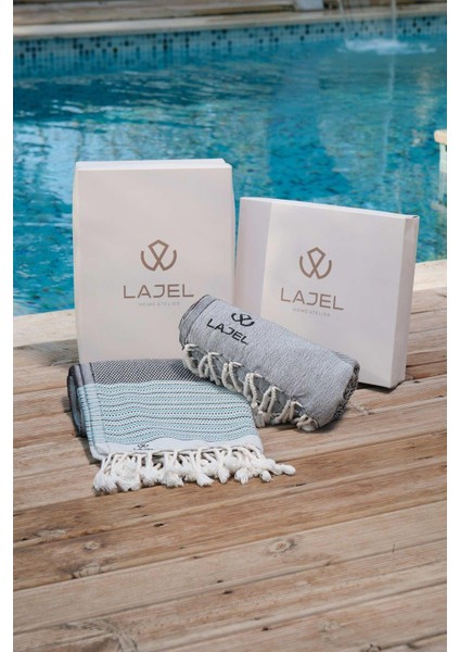 Luxury 2'li Takım %100 Pamuk Peştemal Plaj, Deniz, Spa Havlusu 90X170