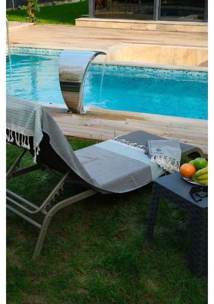 Luxury 2'li Takım %100 Pamuk Peştemal Plaj, Deniz, Spa Havlusu 90X170