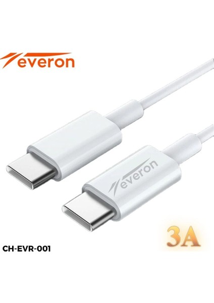25W Hızlı Şarj Cihazı Typec Kablolu EVR001