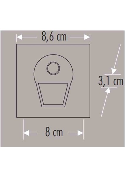 CT-5170 1 Watt Siyah Kasa Sensörlü Koridör Armatürü Beyaz modelleri