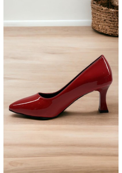 9540 Kırmızı Kadın Abiye Topuklu Ayakkabı modelleri
