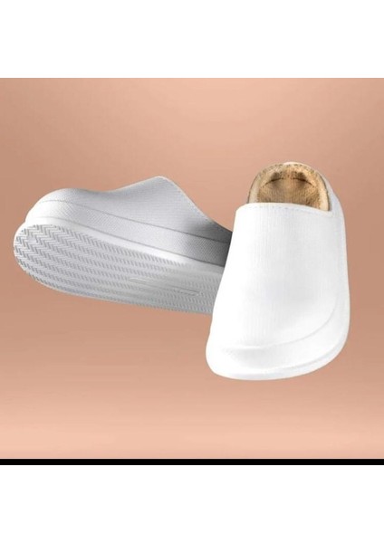 Kadın Içi Kürklü Ortapedik Taban Ev Terliği