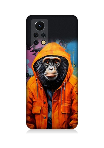 Infinix Note 11S Uyumlu Kapşonlu Maymun Desenli Silikon Kılıf