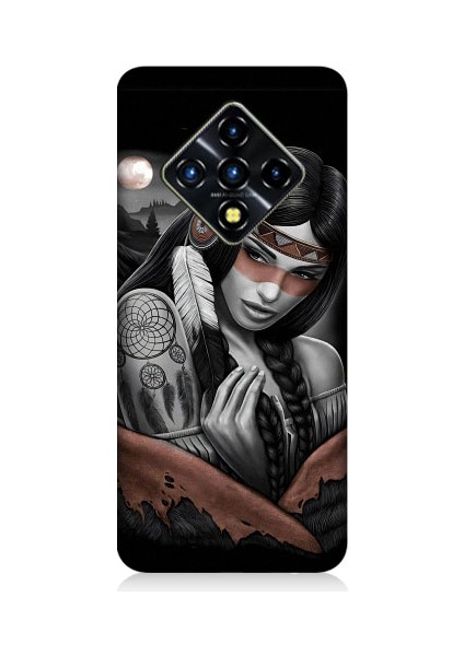 Infinix Zero 8 Uyumlu Kızılldereli Kız Dreamcatcher Desenli Silikon Kılıf