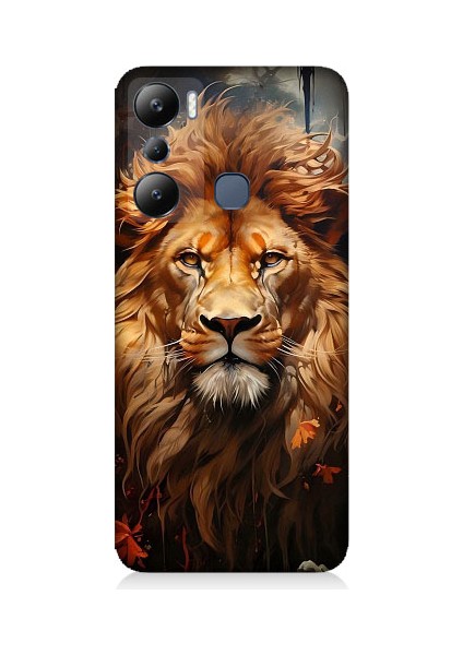 Infinix Hot 20I Uyumlu Yorgun Savaşçı Aslan Desenli Silikon Kılıf