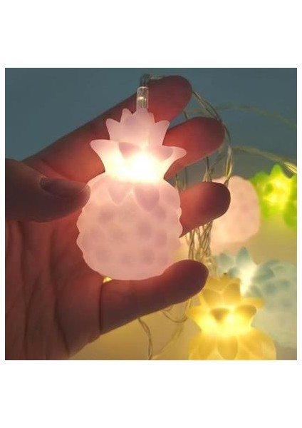 Buffer® Karışık Renk Dekoratif Ananas Dolama 10’lu Şerit LED Işık Zinciri
