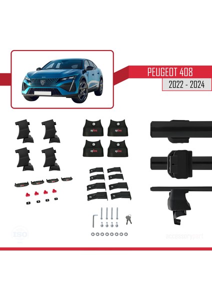 Peugeot 408 2022 ve Sonrası ile Uyumlu Ace-4 Ara Atkı Tavan Barı Siyah indirimleri