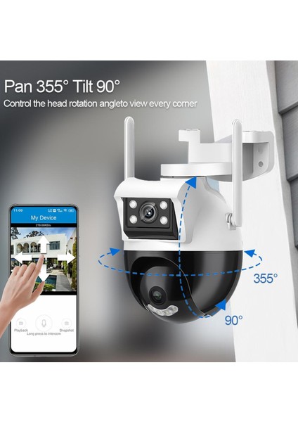 Yeni Nesil Dış Mekan Hareket Sensörlü Kablosuz 8mp Ultra Hd Güvenlik Kamerası Gece Görüş Su Geçirmez Akıllı Alarm Güvenlik Gözetim Dijital Kamera modelleri