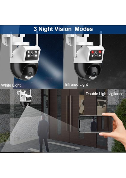 Yeni Nesil Dış Mekan Hareket Sensörlü Kablosuz 8mp Ultra Hd Güvenlik Kamerası Gece Görüş Su Geçirmez Akıllı Alarm Güvenlik Gözetim Dijital Kamera indirimleri