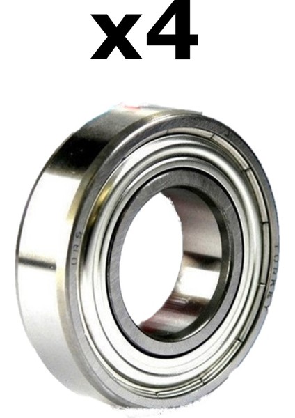 4'lü 6206 Zz 30X62X16 mm Tek Sıralı, Sabit Bilyalı Rulman
