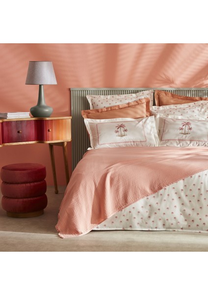 Samira Çift Kişilik Nakışlı Nish Set Pembe modelleri
