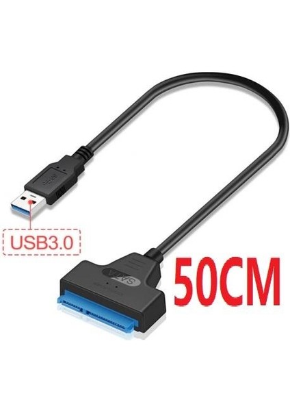 A4706 USB 3.0 Yüksek Hızlı 2.5 Inç Sata SSD ve HDD Harddisk Kablosu 50CM
