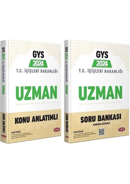 Data Yayınları 2024 GYS İçişleri Bakanlığı Uzman Konu Anlatımlı - Soru Bankası 2 Kitap