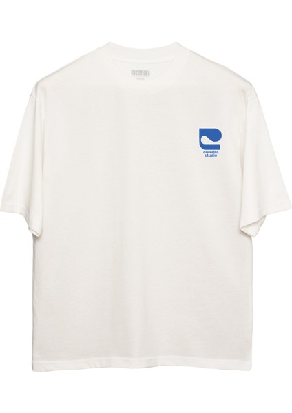 Toxic People Oversize T-Shirt Erkek - Ekru modelleri