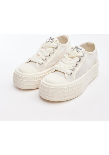Taşlı Fileli Comfort Kadın Sneaker
