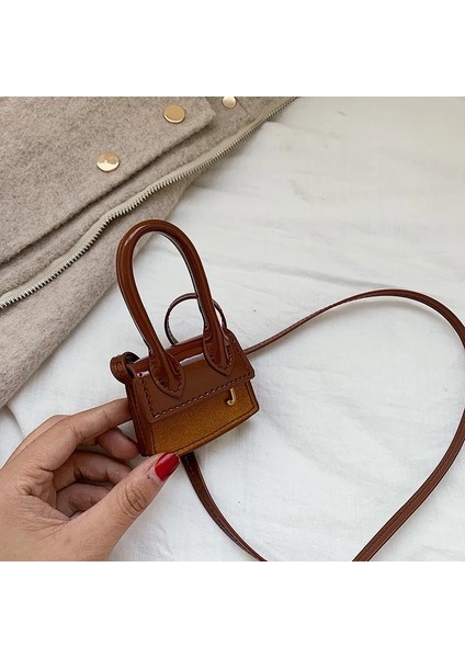 Süet Kahverengi Tarzı Kadın Dekorasyon Çanta Süper Mini Kulak Kız Ins Sıcak Tasarımcı Tote Çanta Süet Moda Crossbody Messenger Çanta Çanta (Yurt Dışından)