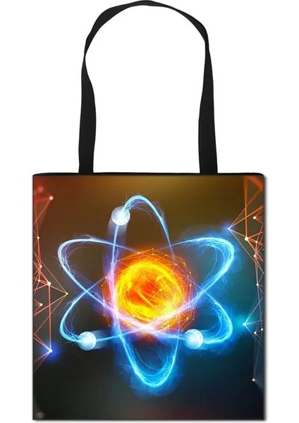 STDMATH01CW Stili 39X39CM Sevimli Matematik Fizik Formülü Omuz Çantası Bilim Deney Çanta Kız Kanvas Tote Çanta Kadın Büyük Kapasiteli Alışveriş Çantaları (Yurt Dışından) modelleri