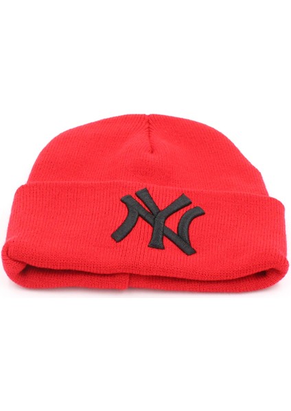 059 1000 Fosfor Yeşili Unisex Bere Kırmızı Ny Tek Ebat