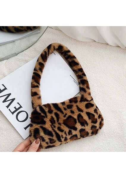 Gök Mavisi Tarzı 28X14X3CM 2021 Sonbahar Moda Trendy Peluş Koltukaltı Omuz Çantası Kadın Zebra Desen Çanta Lüks Küçük Taşınabilir Seyahat Çantası (Yurt Dışından)